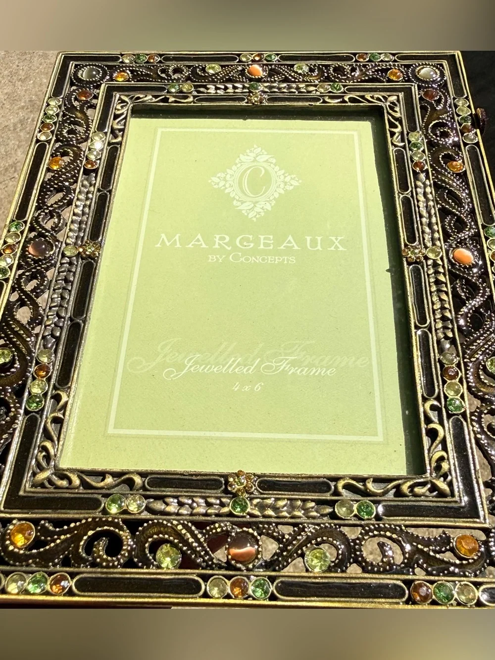 Z Gallerie Jeweled Picture Frames Bundle! Metal Enamel Crystals - Like New!